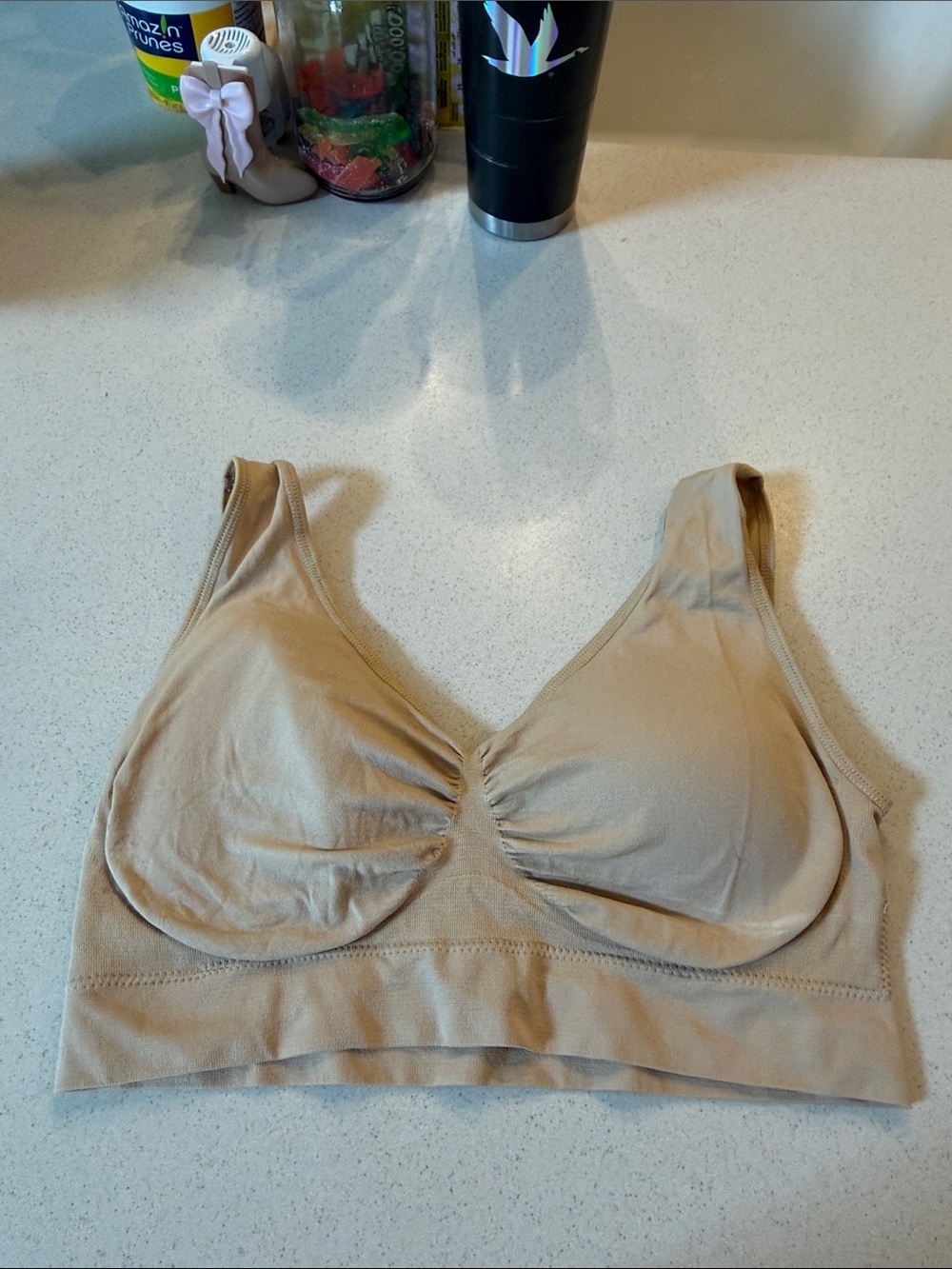 Seamless Nude Wireless Bralette - Soft Support XL NEW